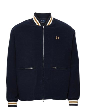 Towelling Lined Bomber Jkt Blue Fred Perry