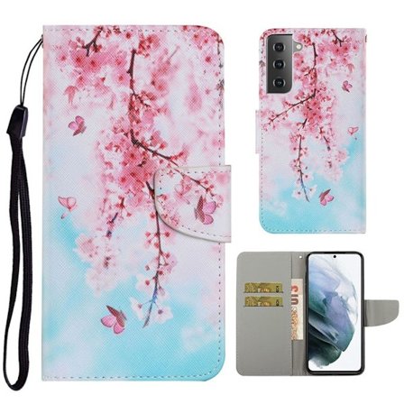 Wonderland Samsung Galaxy S21 FE Läppäkotelo - Cherry Blossom