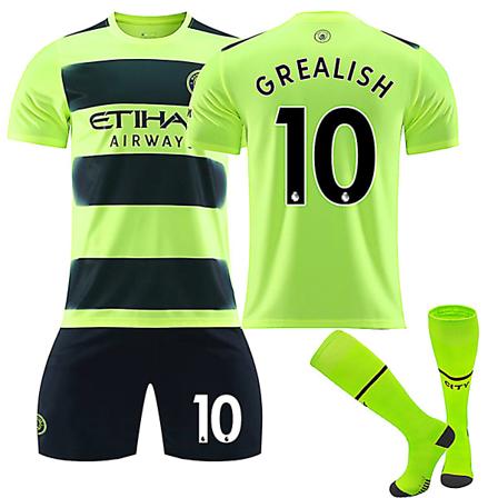 Manchester City F.C. 22-23 Vieraspaita(2) Jersey GREALISH Nro 10 Jalkapallopaita setti 26