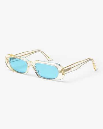 Sunglass 09 - Soft Yellow - Blue - One Size
