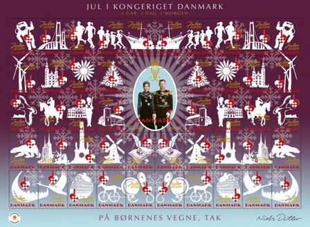 Danmark - Julemærkeark 2024 - Selvklæbende julemærkeark