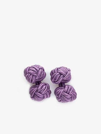 John Henric Men's Purple Silk Knots Size Onesize