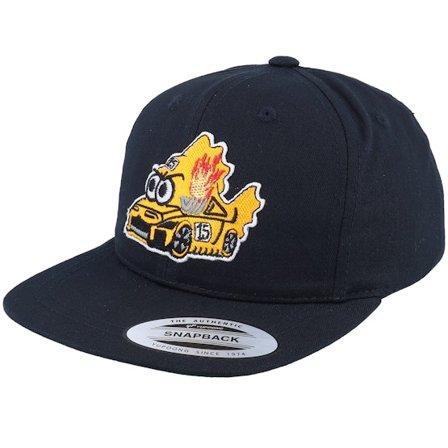 Kiddo Cap - Kids Fish Racing Car Toddler Black Snapback Snapback Black Cap - @ Hatstore