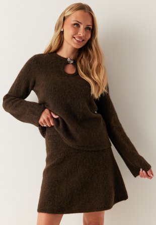 SELECTED Slflulu Brushed Hw Knit Skirt Klær