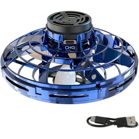 Bärbara drönare för barn och vuxna - Fly Ball-leksak - 360° roterande drone och ljusa LED-lampor - Presenter för barn och vuxna,