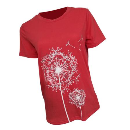 Dam T-shirt Print Rundhalsad Kortärmad Lös Topp,