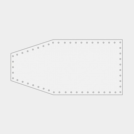 Vormgesneden bootzeil 1852-Marine ProFlex, ruitversterkt, 240 g / m², transparant, 8 x 14 meter - Vrachtwagenzeil