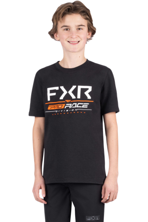 Koszulka FXR Race Division Premium Dziecięca Czarny/Pomarańczowy L