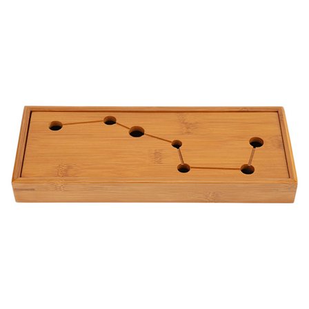 Tebricka i bambu med sju hål, kopplatta, serveringsbord, Kung Fu-te-tillbehör