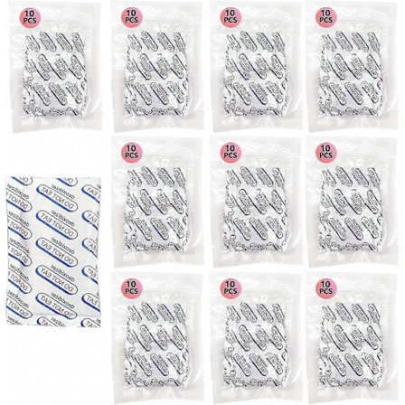 Oksygenabsorbere for matlagring 200cc, 100 stk. O2-absorbere av matkvalitet for Mylar-poser, hermetisering, mel, hvete, havre og frysetørket mat - 