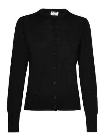 Filippa K Merino Short Cardigan - Black - S
