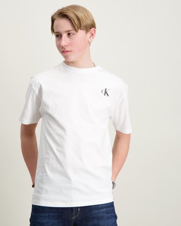 Calvin Klein BRIDGE SS T-SHIRT Wit T-shirts Jongens - Kids Brand Store