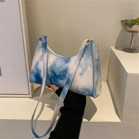 PU Läder Väska Tote Bag MÖRKBLÅ