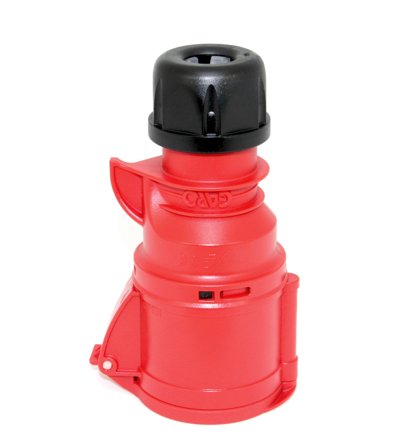 Garo S 332-6 S Skjøtekontakt IP44, 4-polet, 32 A, låseanordning 400 V, rød, 6 h, Stikkontakter & kabler