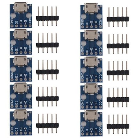10 kpl mini USB - DIP -liitäntäpaikka 5V virtalähdemuunnin
