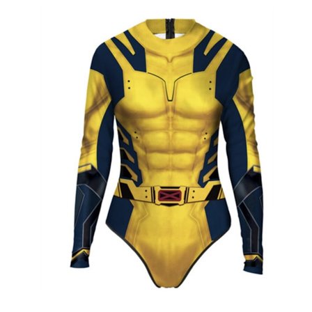 Uusi Deadpool Wolverine pitkähihainen painettu uimapuku miehille ja naisille, rooliasut