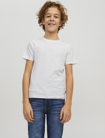 Jack & Jones Jjeorganic Basic Tee Ss O-Neck Noos Mni - White - 128