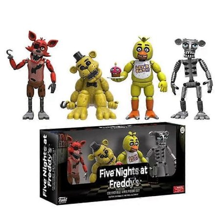 4 stk./sett Fnaf At Five Nights Security Breach Action-figurer Bonnie Foxy Leke 5 Fazbear Bjørn Spillmodell Dukke Barneleke Som Gave