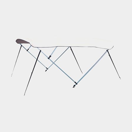 Bimini top 3-armat alurör Ø25mm vitt l180 b200-210 h140cm