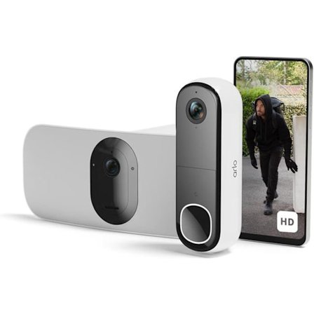 Arlo Floodlight 2K övervakningskamera med WiFi-strålkastare, färg-nattvision