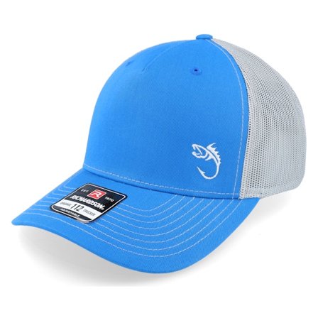 Skillfish - Ble trucker Czapka Z Daszkiem - Silver Fish Hook Logo Cobalt Blue/Grey Trucker @ Hatstore