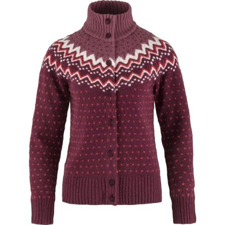 Fjällräven Women's Övik Knit Cardigan Women long-sleeved sweaters Red XS