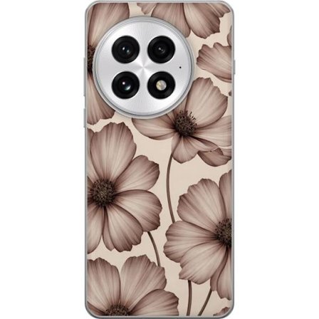 Kompatibel Mobilcover til OnePlus 13 Bløde blomster i tidløs beige elegance