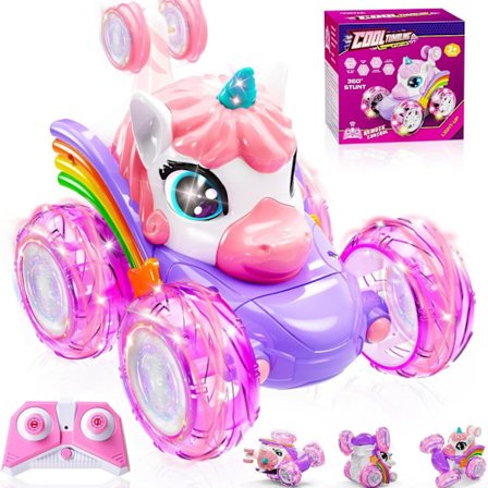 Enhjørning fjernstyret bil 2.4G lys fjernstyret legetøj Enhjørning lys fjernstyret dumpervogn