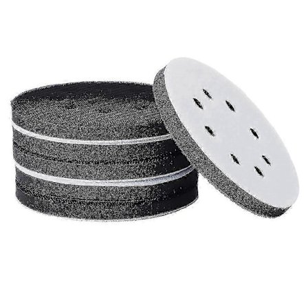 6 st 125 mm (5 tum) 8-håls mjukt svampgränssnittsdyna för slipplattor och kardborreslippapper