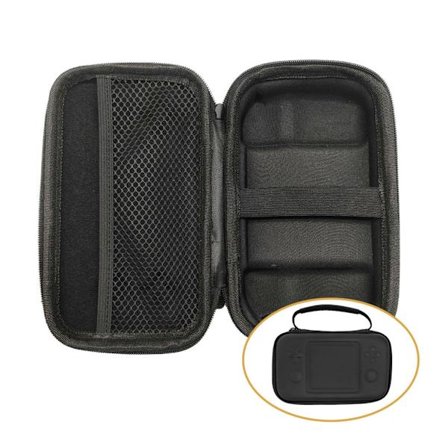 Suojakotelo säilytyslaatikko RG CubeXX:lle naarmuuntumaton EVA-laukku kannettavan pelikonsolin kantolaukku verkkotaskulla, musta