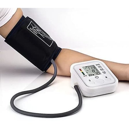 Blood Pressure Monitor Upper Arm Digital Bp Machine For Home Use & Pulse Rate Detection Meter Memory Lcd Display