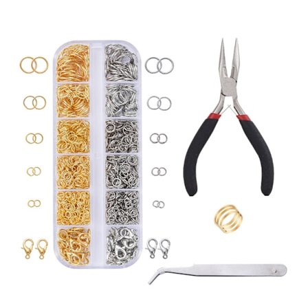 Kulta- ja hopea täydellinen sarja, avoin tyyli hyppyrengas korut manufa