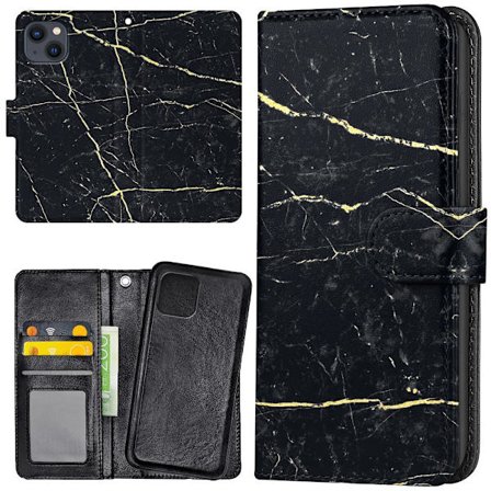 iPhone 14 Plus - Plånboksfodral/Skal Marmor