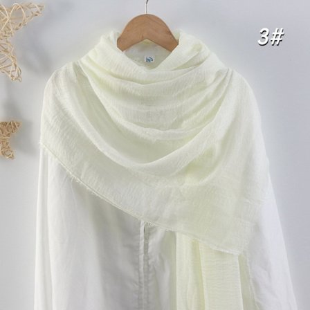 Crinkle Skjerf Vanlig Hijab OFF-WHITE