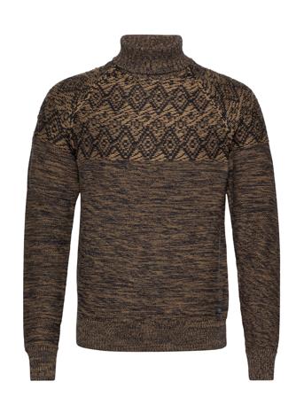 Pullover Knitwear Turtlenecks Brun Blend*Betinget Tilbud