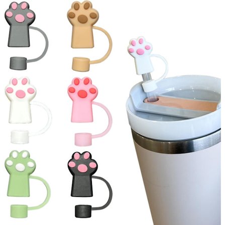 10mm 6 st Halmskydd för Stanley Cup Katt Halm Toppers Kompatibla med Stanley 30&40 Oz Tumbler - Stanley Cup Tillbehör.