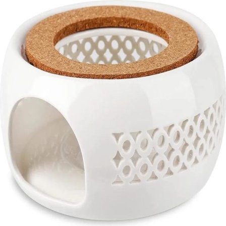 Lämmitin, tee Viihtyisä posliininen teekannun lämmitin leikkaus Kaiverrettu muotoilu Lämmittävä kahvinlämmitin Sopii teen ja kahvin lämpimänä 