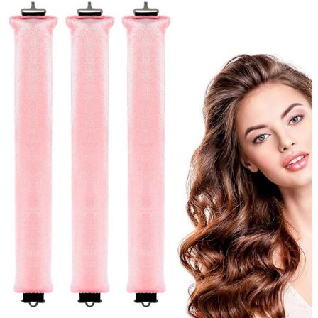 3-delt varmefritt krølljern - Varmefritt krøller - Hårkrøller - Blowout hårruller - Krøllere - Hårruller - Varme-frie krøller - Krøller uten varme -