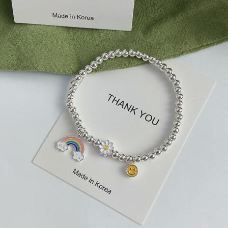 Armbånd Fargerike S925 Sølv motesmykker Ac5019 Rainbow