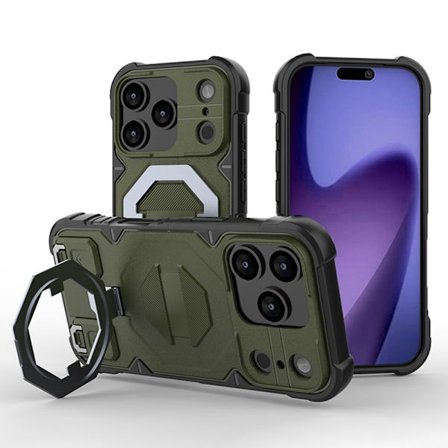 SKALO iPhone 17 Pro Armor Matrix Skal - Grön