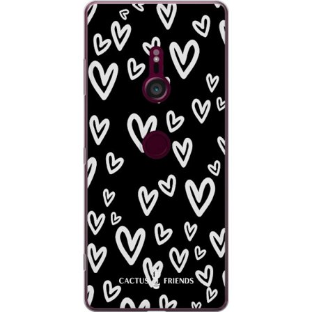 Yhteensopiva Puhelinkuori Sony Sony Xperia XZ3 Cactus and Friends - Handdrawn Love Chaos