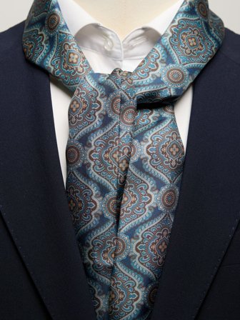 John Henric Men's Blauer Schal Medaillon Size Onesize