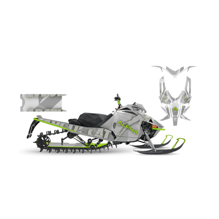 Dekalkit SweTown Charlie-Light-Grå-Grønn - Arctic Cat M8000 SE ES 153 2018-2018