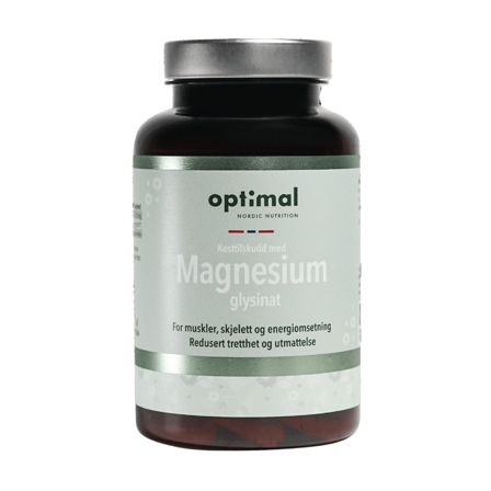 Optimal Nordic Nutrition Magnesium Glysinat kapsler, 120 stk.