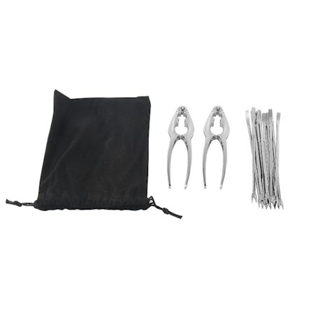 Seafood-værktøjssæt, rustfrit stål krabbeben-knækker og gafler nøddeknækker-sæt skaldyrsskaller 12 stk.