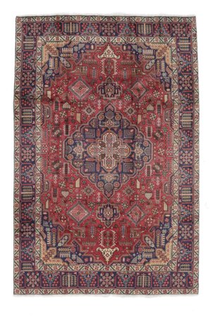 195X289 Tapis D'orient Tabriz Rouge Foncé/Noir (Laine, Perse)