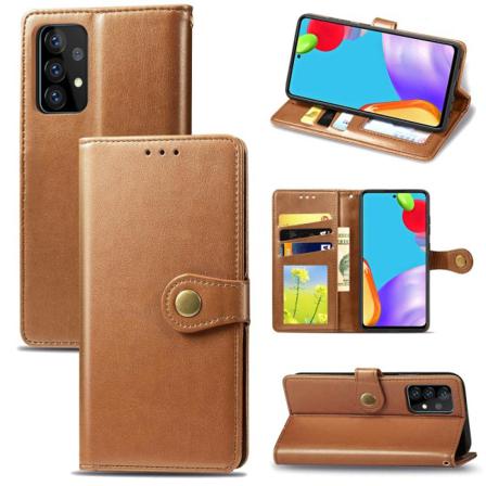 Samsung Galaxy A72 - Solid Plånboksfodral - Brun Brown Brun