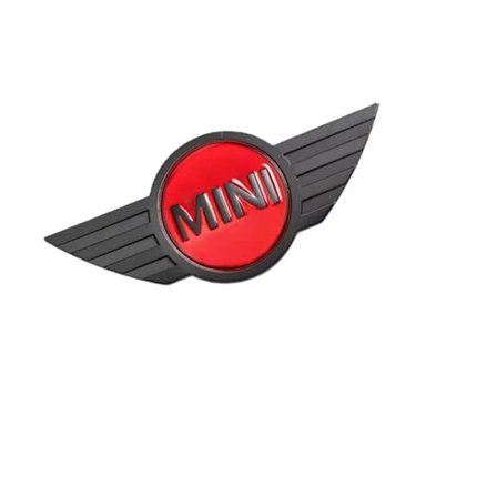 2 stk. Svart Rød Gjelder for Mini Nytt Originalt Panser Mini Cooper Emblem Badge