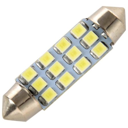 42mm 12 SMD 3528 LED Valkoinen Auton Sisätilan c5w Kupu Festoon Polttimo Valo Lamppu DC 12V