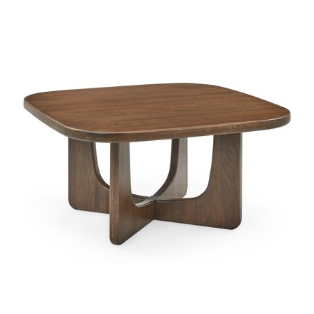 Orion Couchtisch, Eiche | 90x90cm quadratisch in Geräucherte Eiche, modernes Design, geölte Oberfläche, stabiles Kreuz-Gestell, 45cm hoch